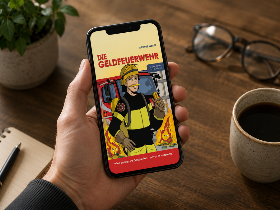 Das Hörbuch der Geldfeuerwehr auf dem Smartphone